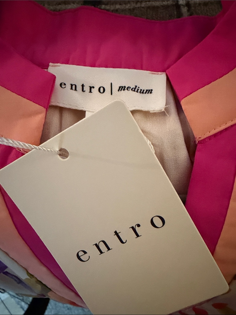entro Floral Tunic Dress in Pink, Purple, Orange - Picture 2 of 2